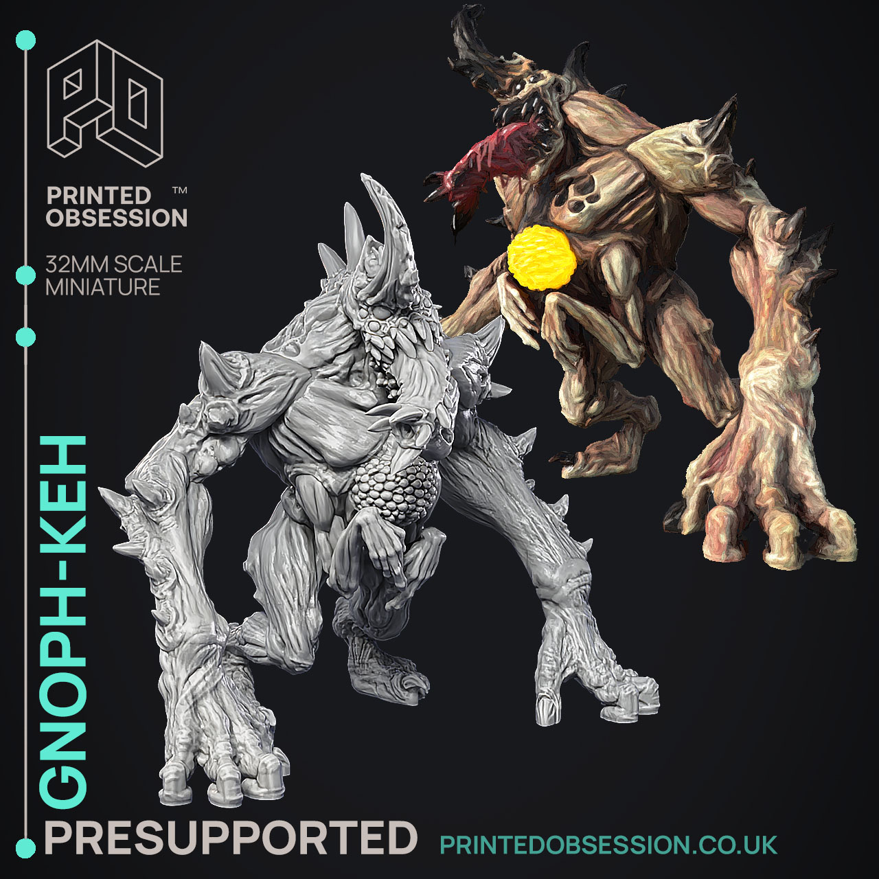 Gnophkeh - The Wondering Desert - PRESUPPORTED - Illustrated and Stats - 32mm scale